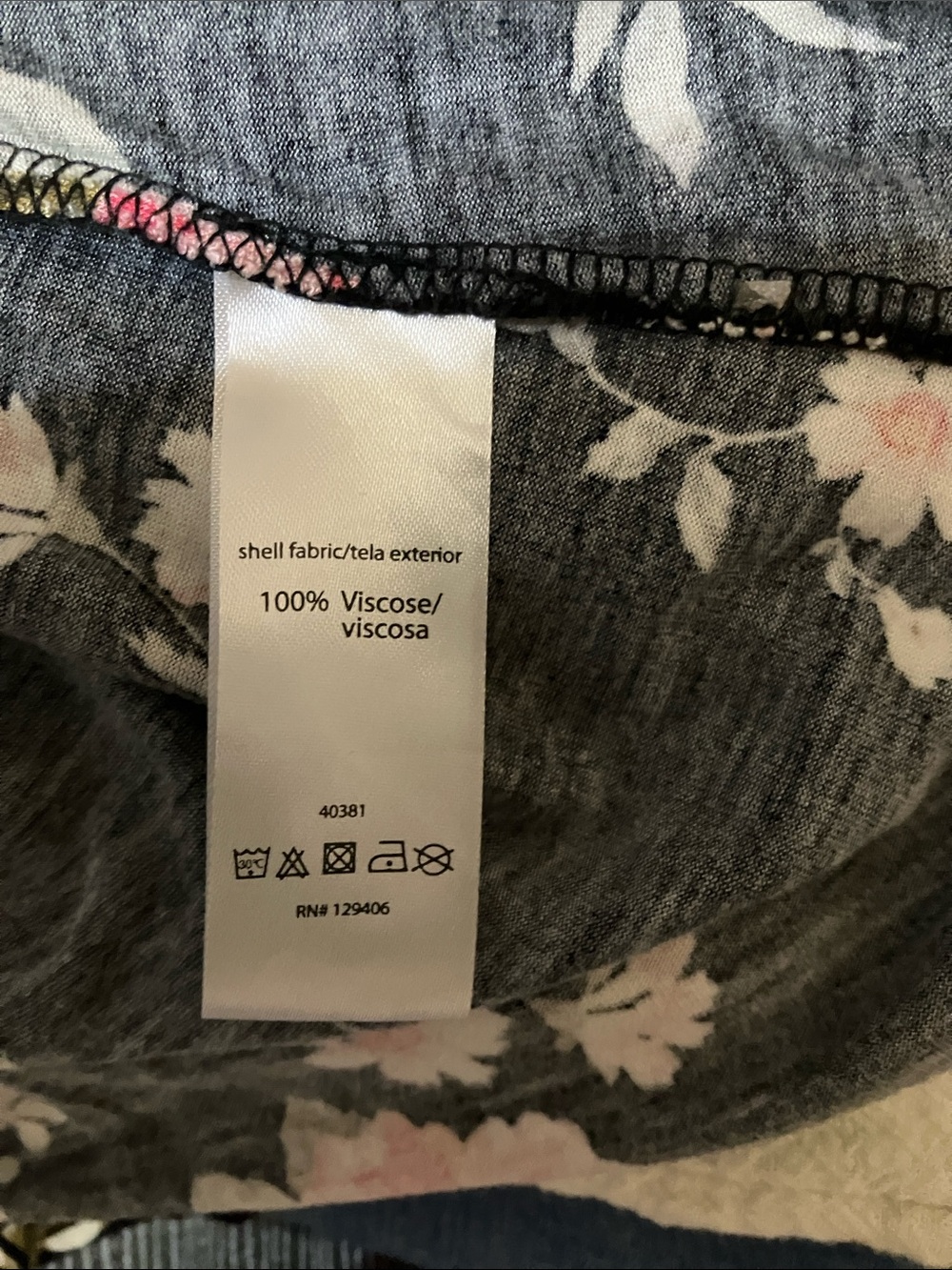 Floral Double-Strap Cami Top - Black with Pink Flowers - Picture 3 of 9
